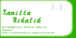 kamilla mihalik business card